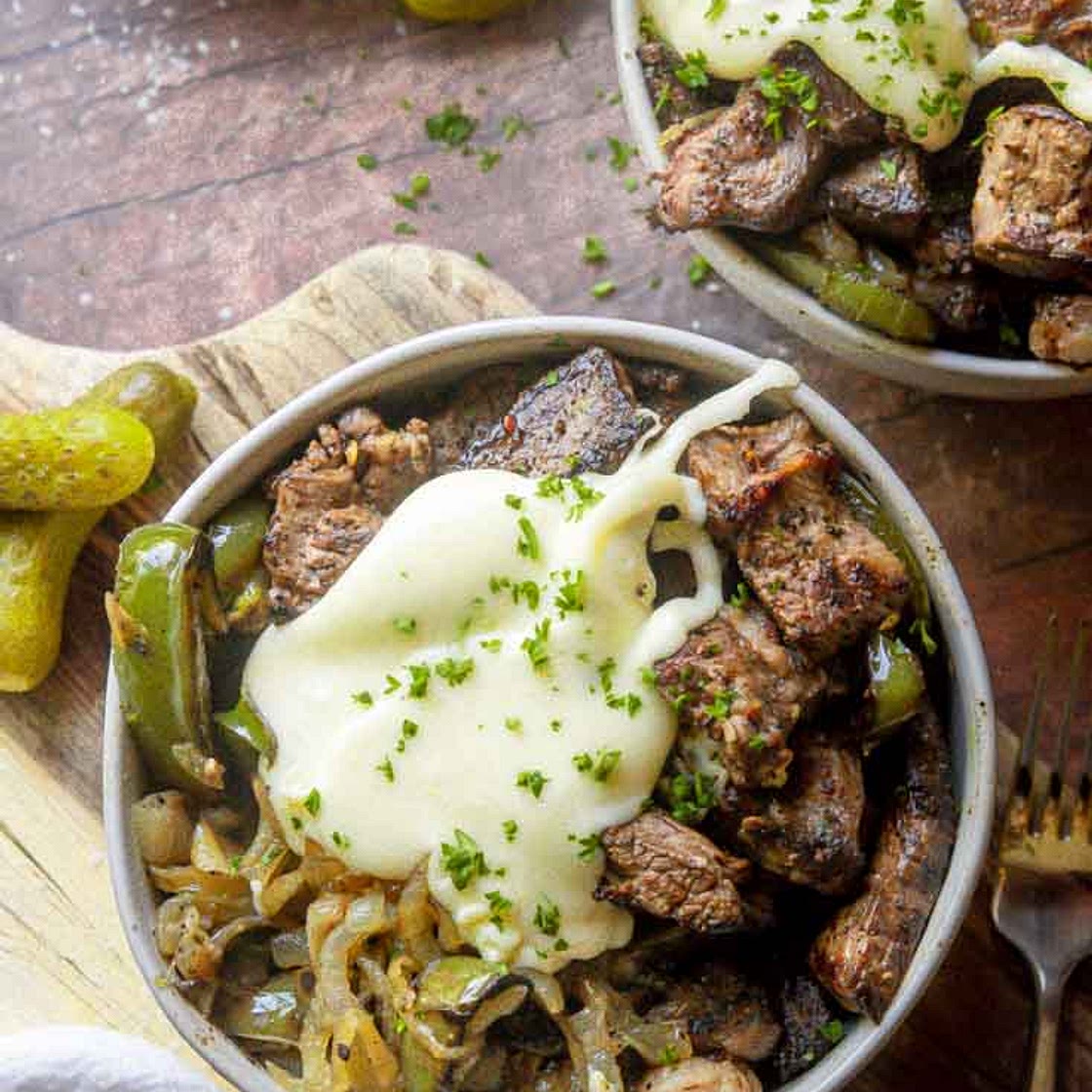 Keto philly cheesesteak