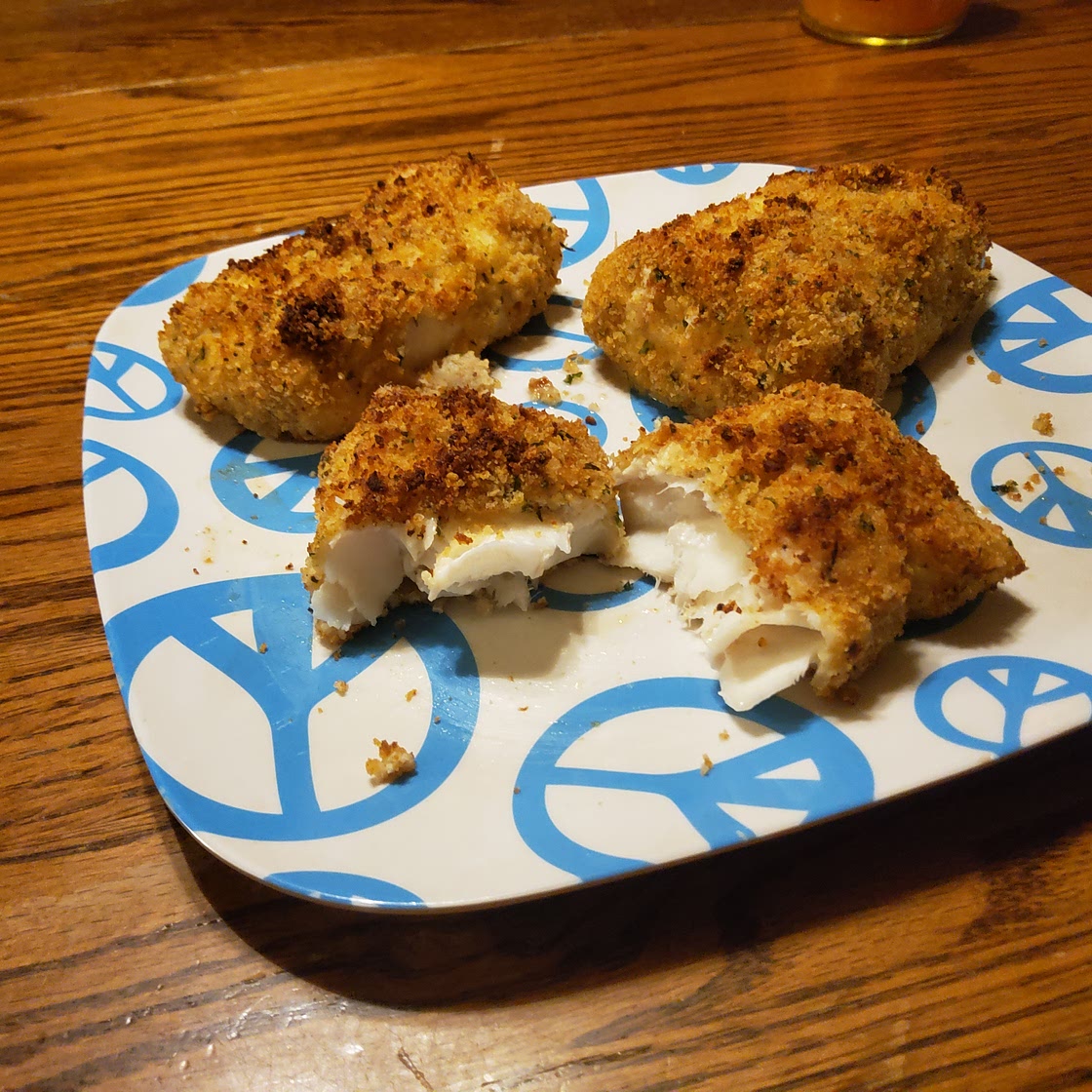 Air-Fried Crumbed Fish