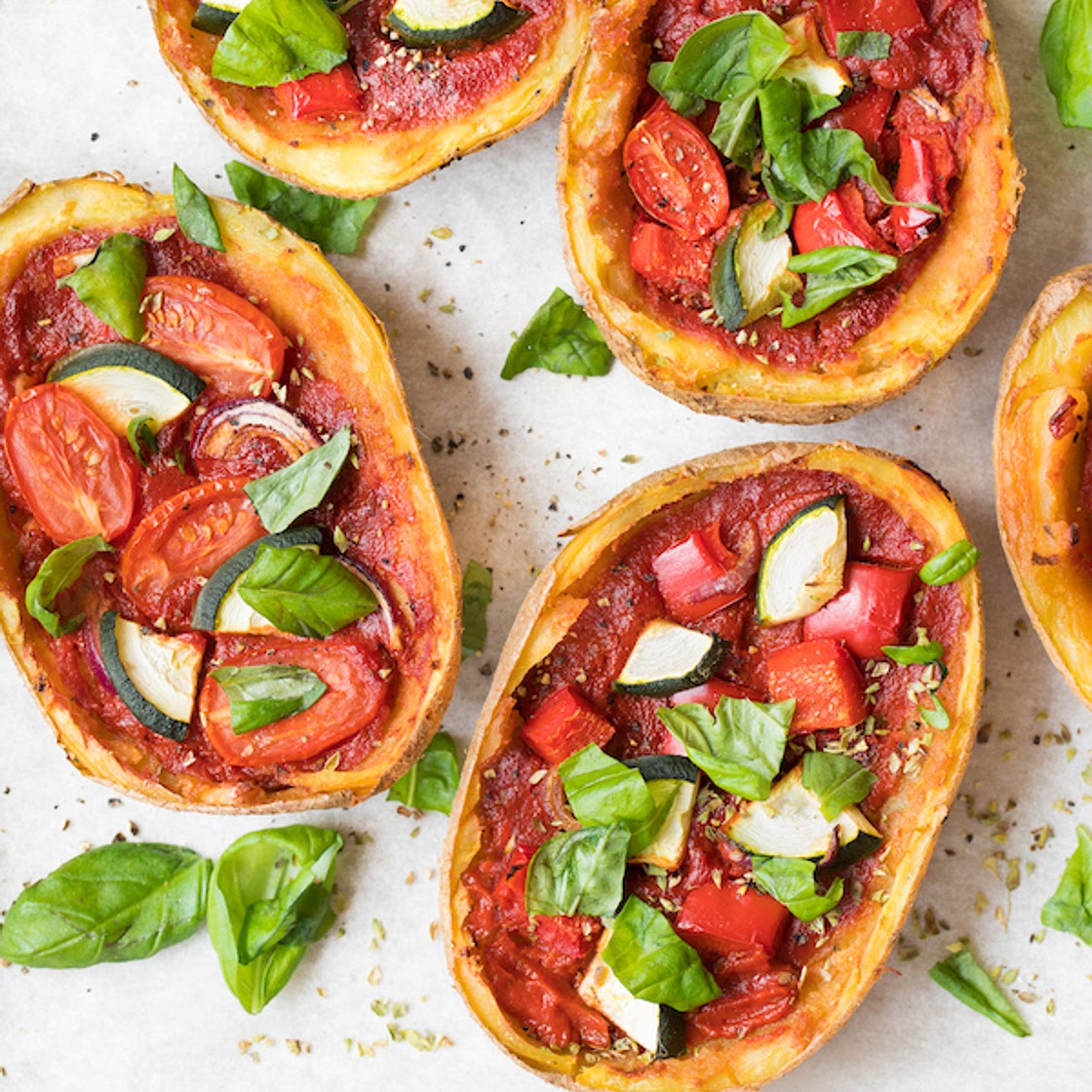 Potato Pizza Boats