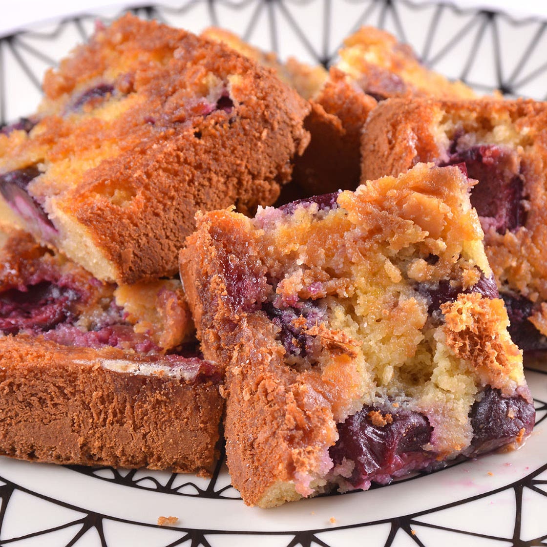 Bizcocho húmedo de cerezas sin gluten #FestejaCeliaco