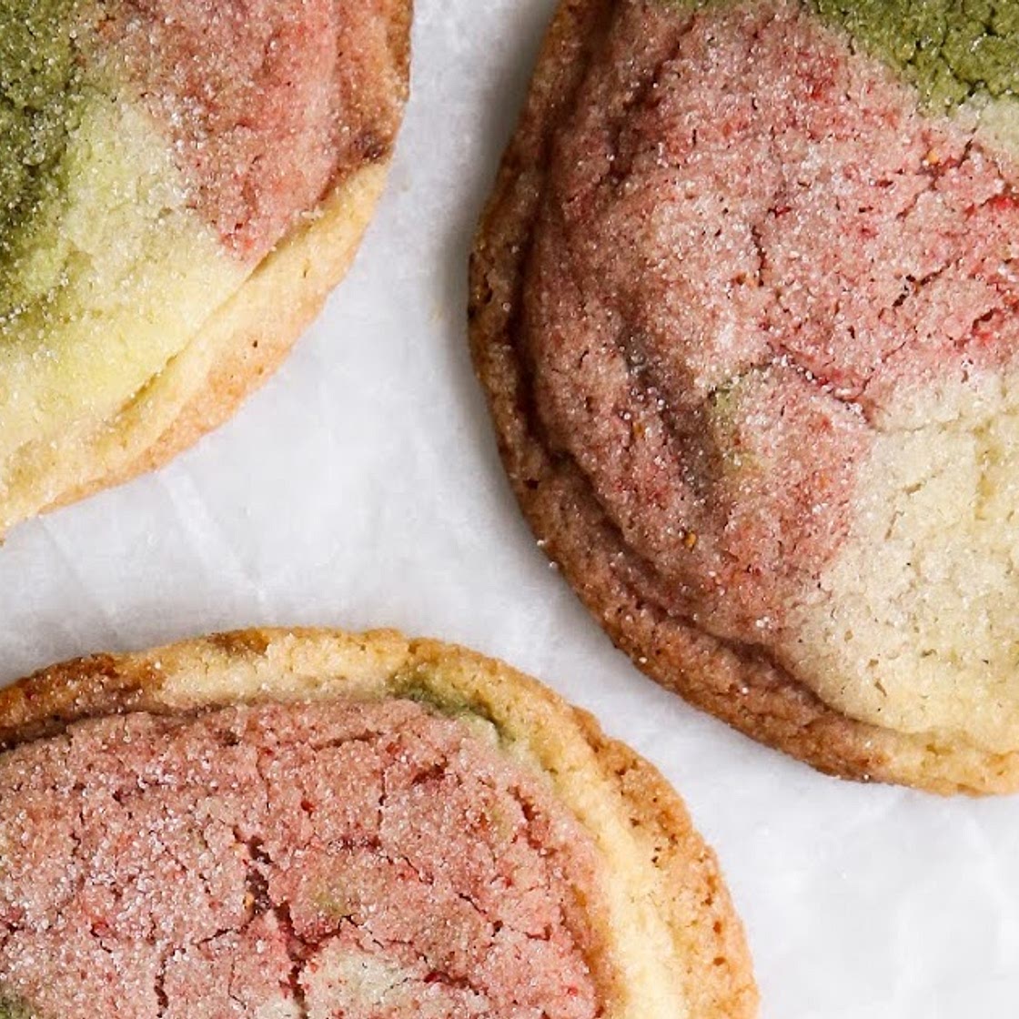 Matcha Neapolitan Sugar Cookies