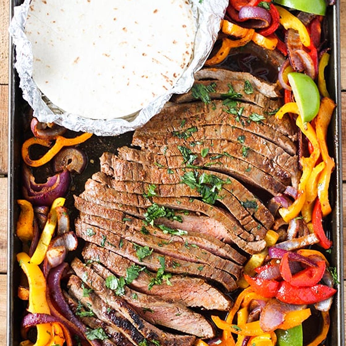 Steak Fajitas on Sheet Pan 