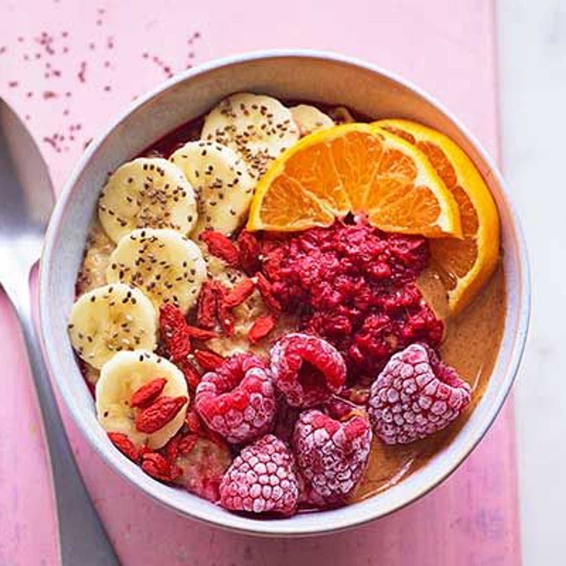 Healthy porridge bowl