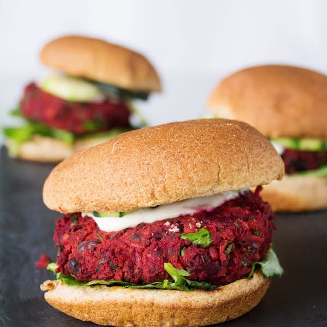 Vegan Black Bean Beet Burgers