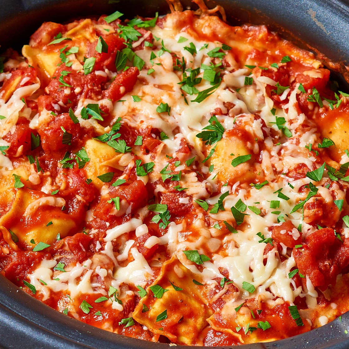 Slow Cooker Ravioli Lasagna