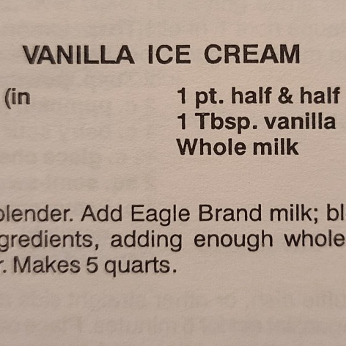 Vanilla Ice Cream