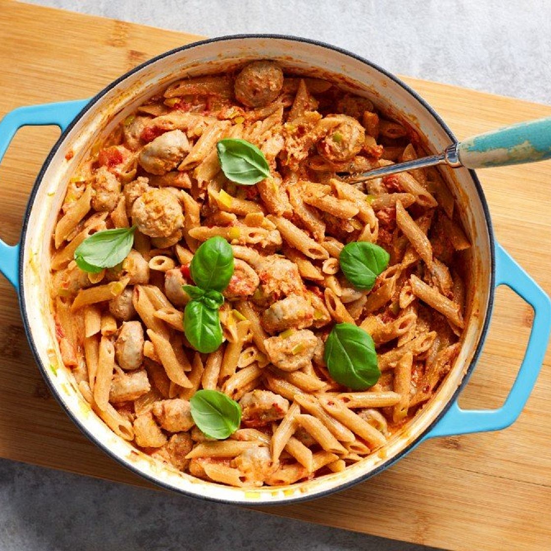 Healthy Pasta Recipes | Lean, Creamy Sausage Pasta Meal Prep | MYPROTEIN™