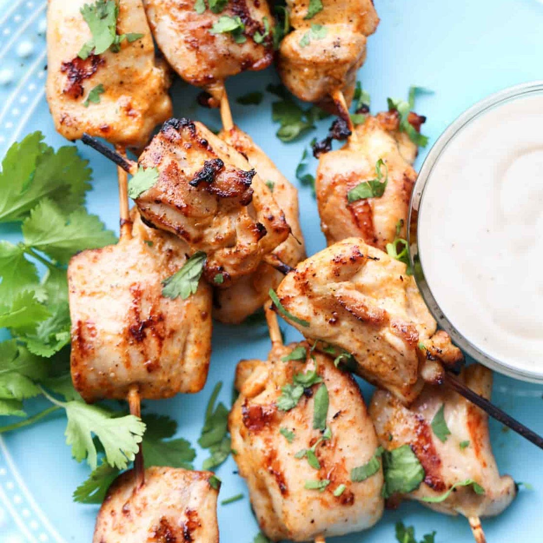 Grilled Buffalo Ranch Chicken Kabobs