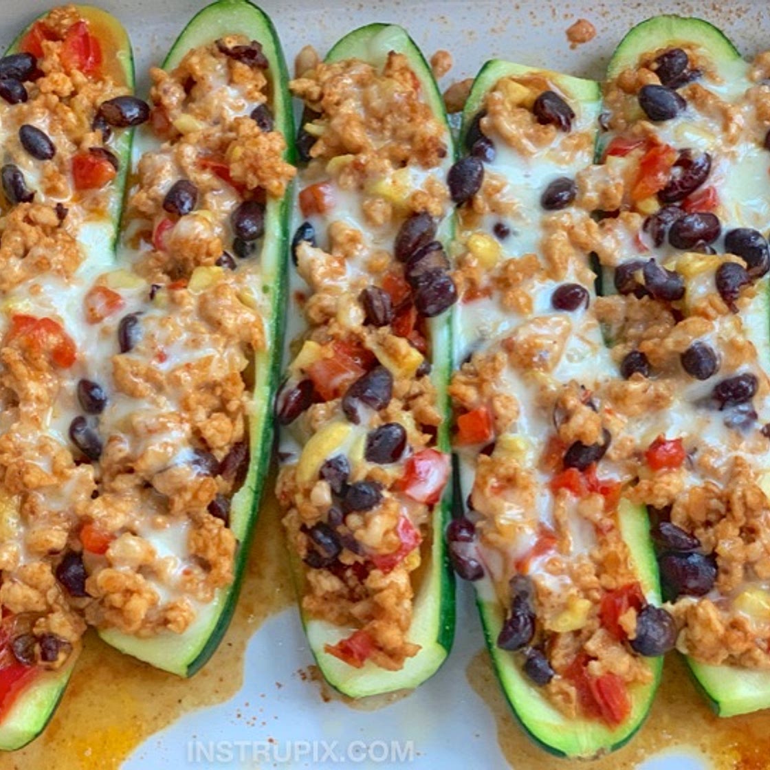 Taco Stuffed Zucchini Boats