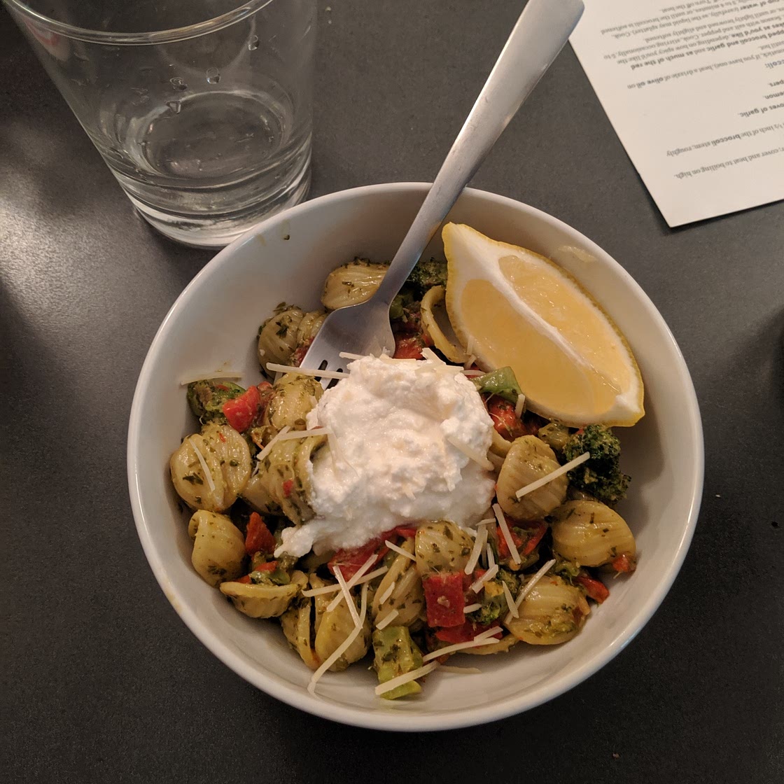 Pesto Pasta with Lemon Ricotta