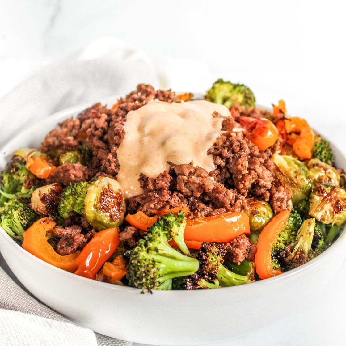 Beef & Veggie Bowls with Comeback Sauce