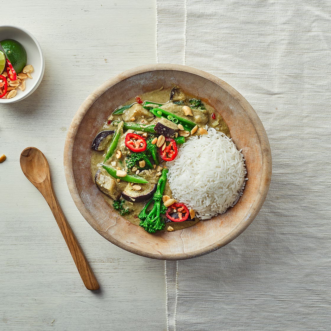 Thai Green Vegetable Curry With Lime