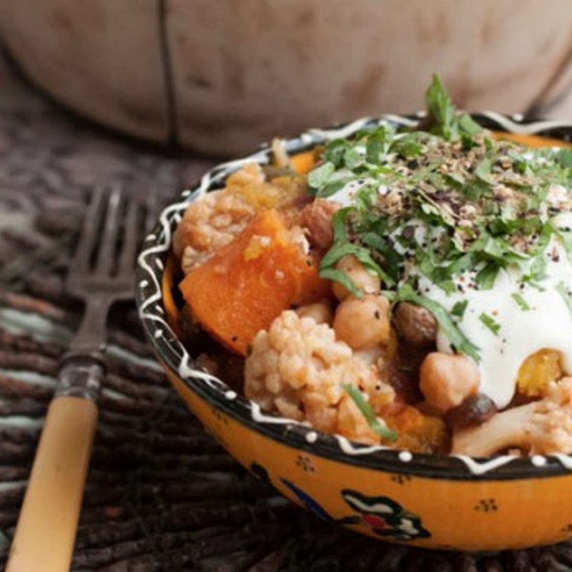 Slow-cooker vegetable tagine