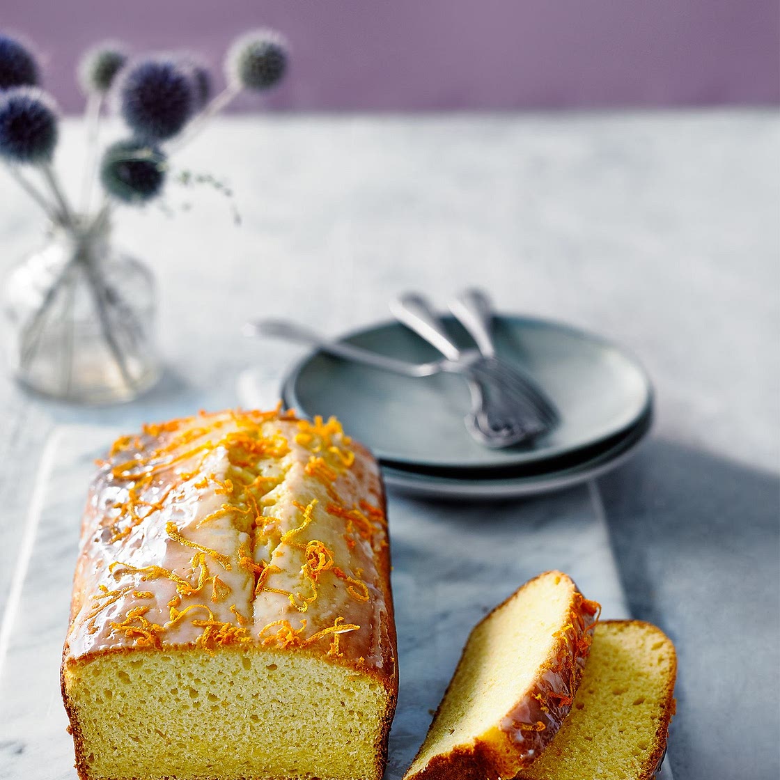 Three-ingredient orange loaf cake