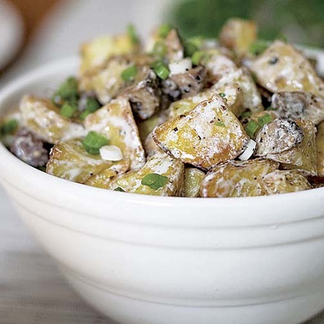 Roasted Potato and Mushroom Salad with Mascarpone