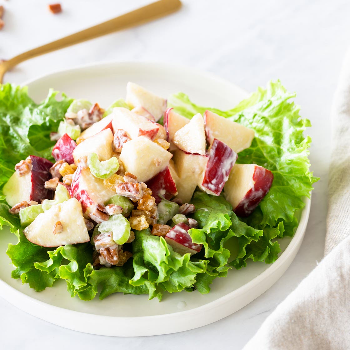 Twist on the Waldorf: Apple Salad With Pecans and Raisins
