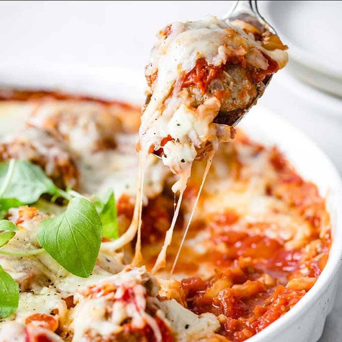 Baked Italian Keto Meatballs
