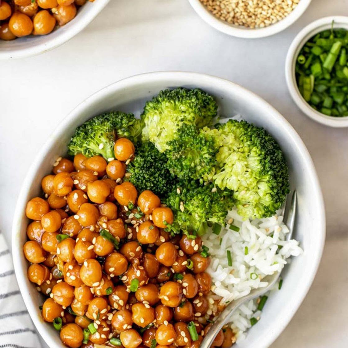 Vegan Sticky Sesame Chickpea