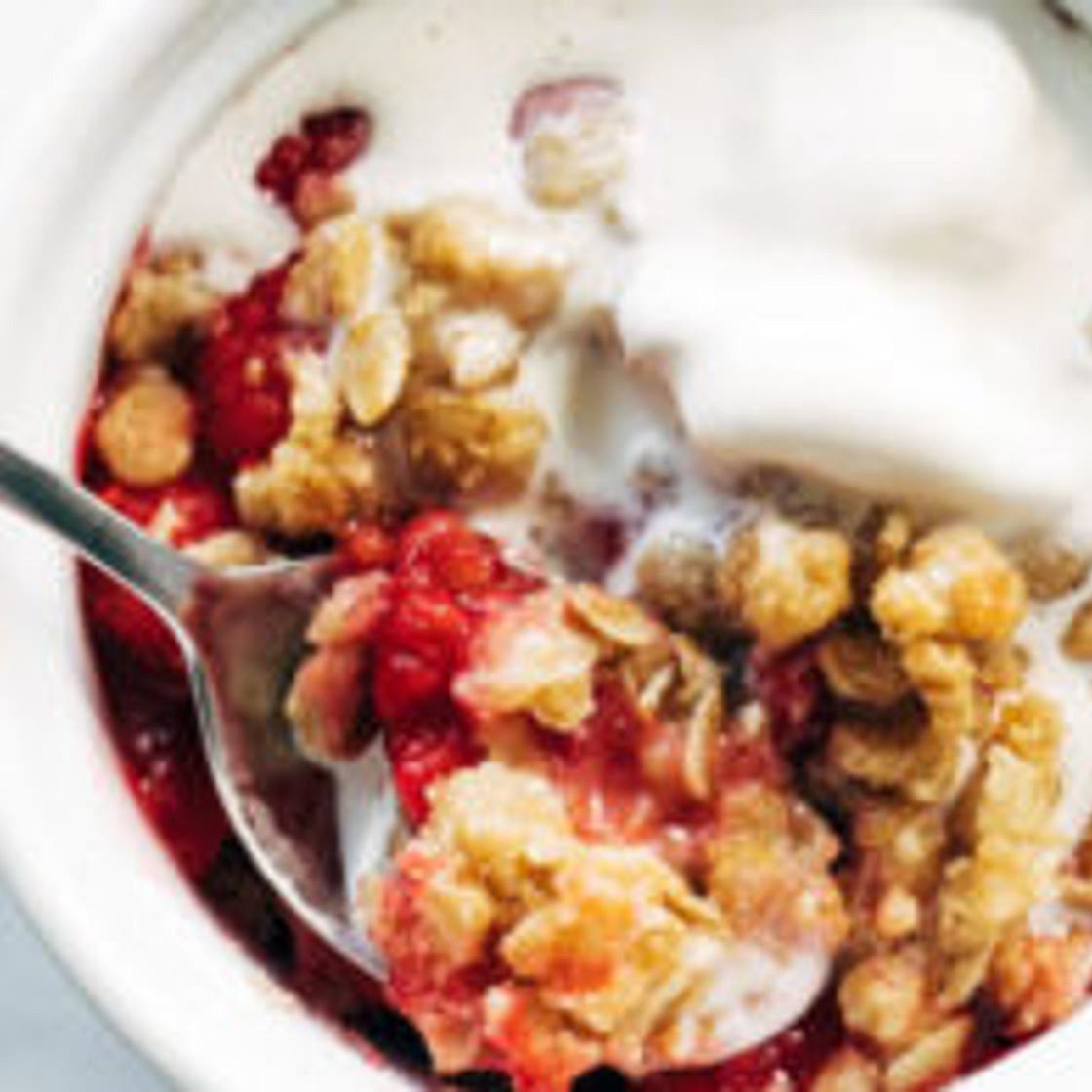 Two Person Raspberry Crumbles