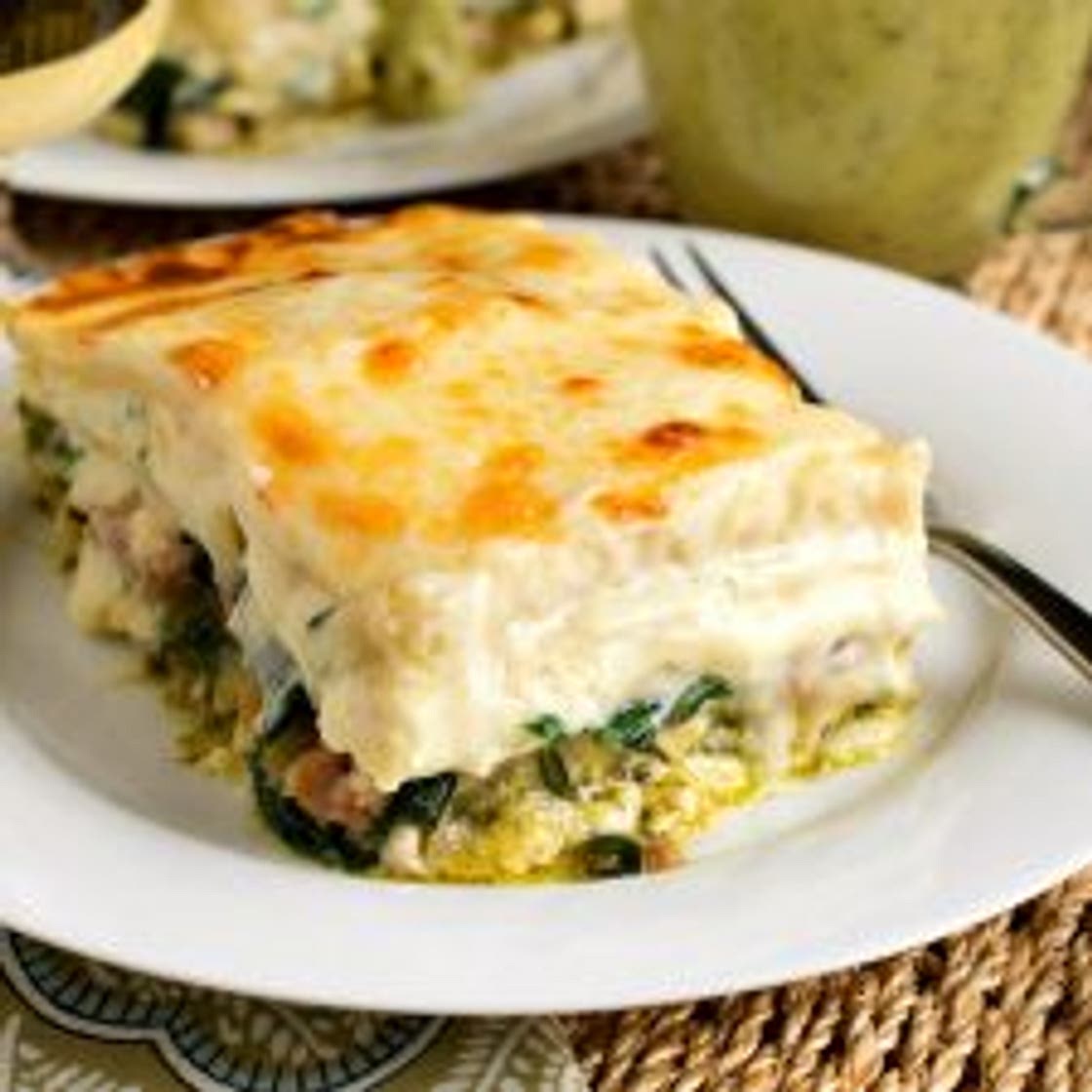 Chicken Lasagna with Pesto Cream Sauce