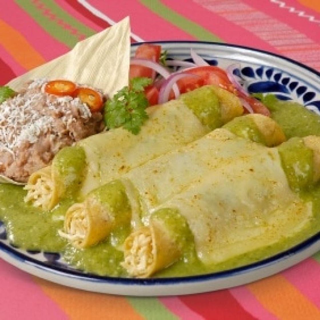 Enchiladas Suizas con Pollo