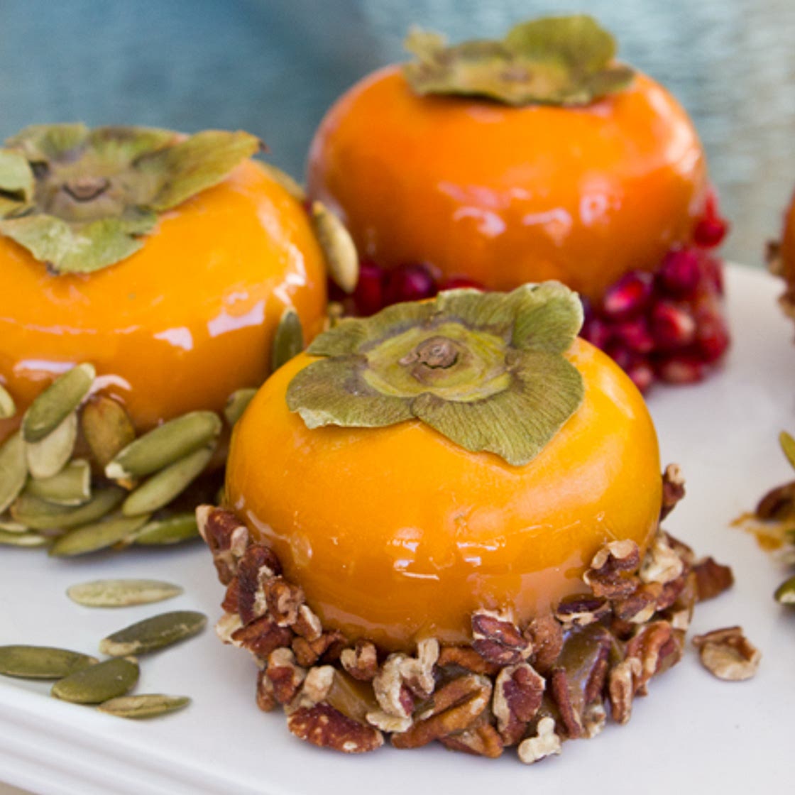 Caramel Dipped Persimmons