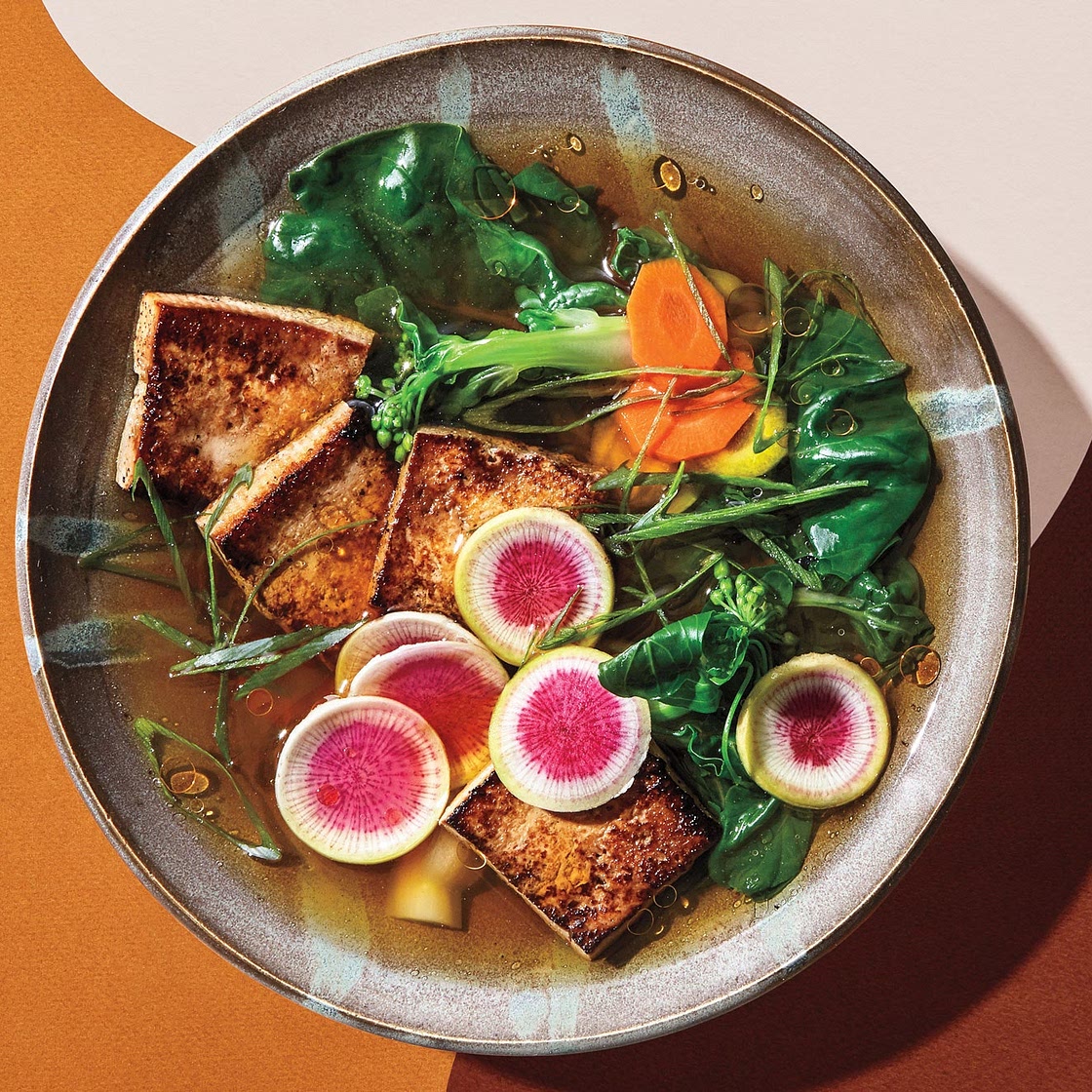 Crispy Tofu in Shiitake Broth