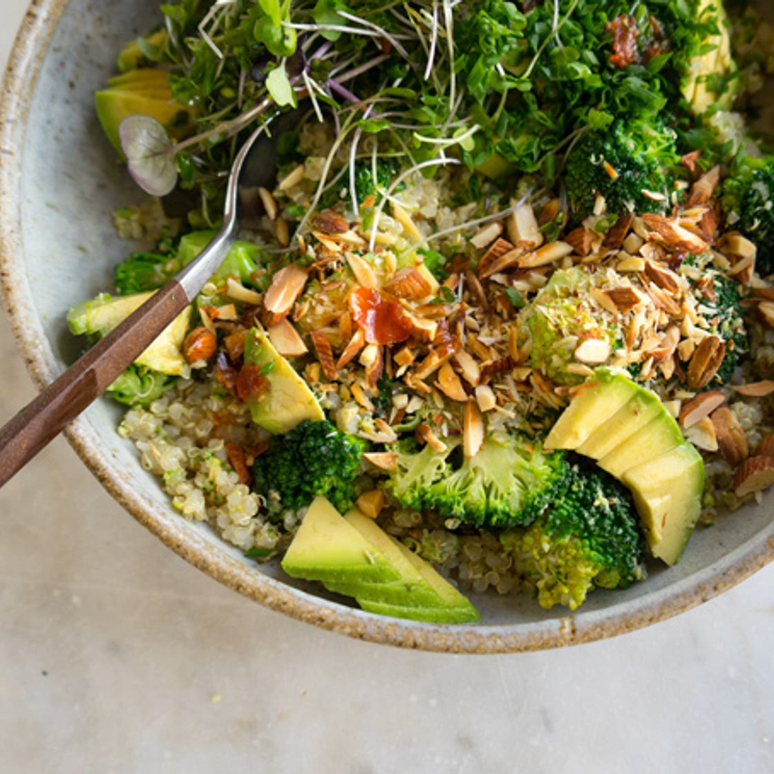 Vibrant Vegan Double Broccoli Buddha Bowl