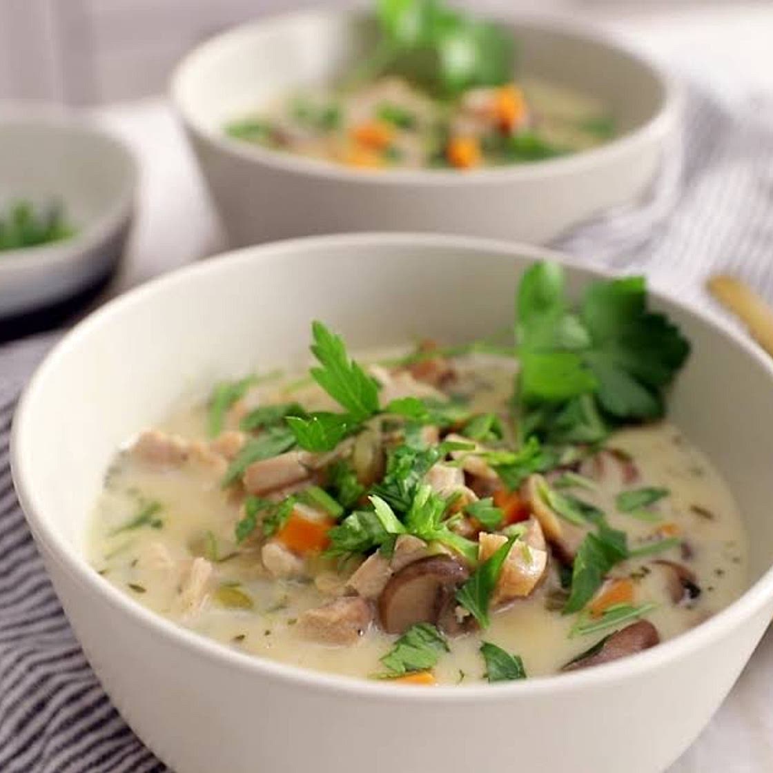 Creamy Chicken Mushroom Soup