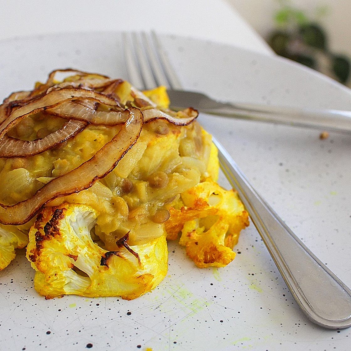 Turmeric Roasted Cauliflower with Dahl | The Fast 800
