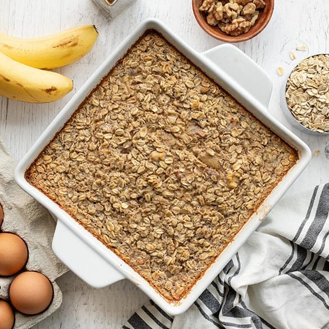 Banana Bread Baked Oatmeal