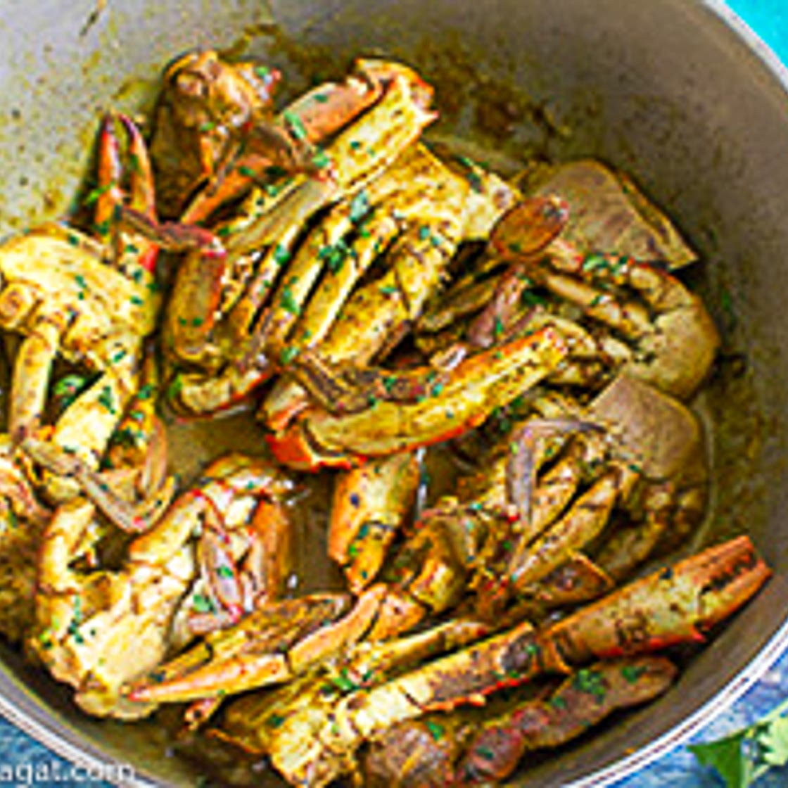 Tobago Curry Crab and Dumplings