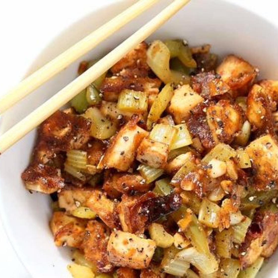 Celery Black Pepper Tofu