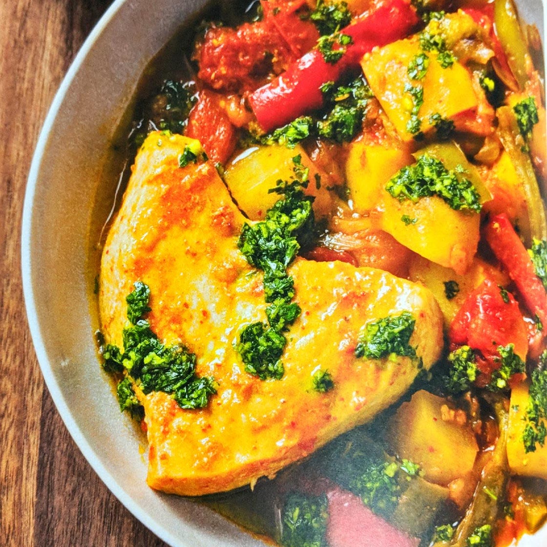swordfish with peppers and potatoes