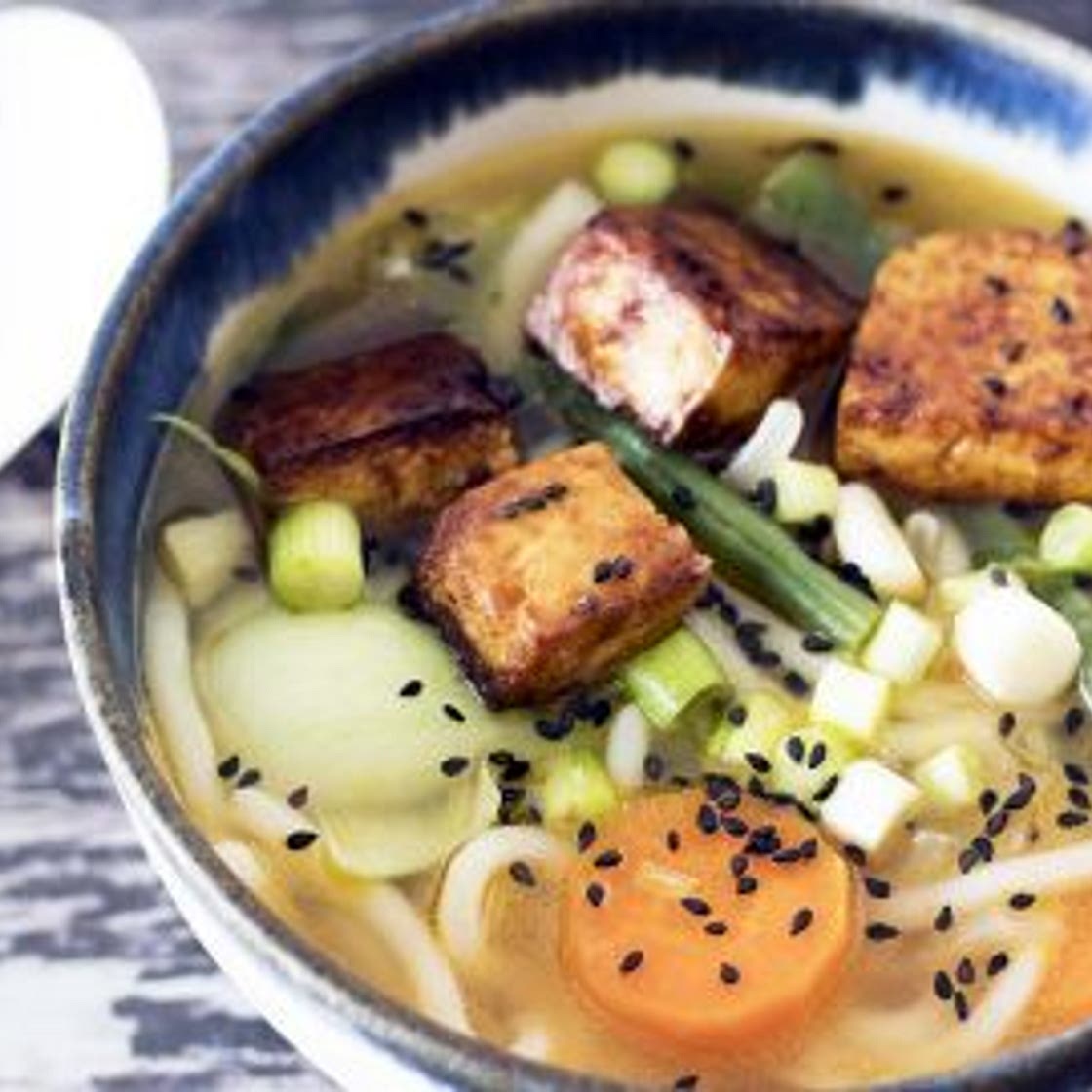 Miso udon noodle soup