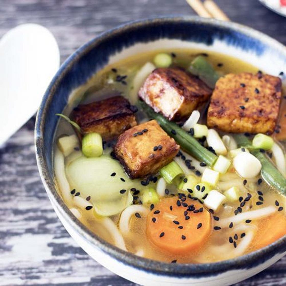 Miso udon noodle soup