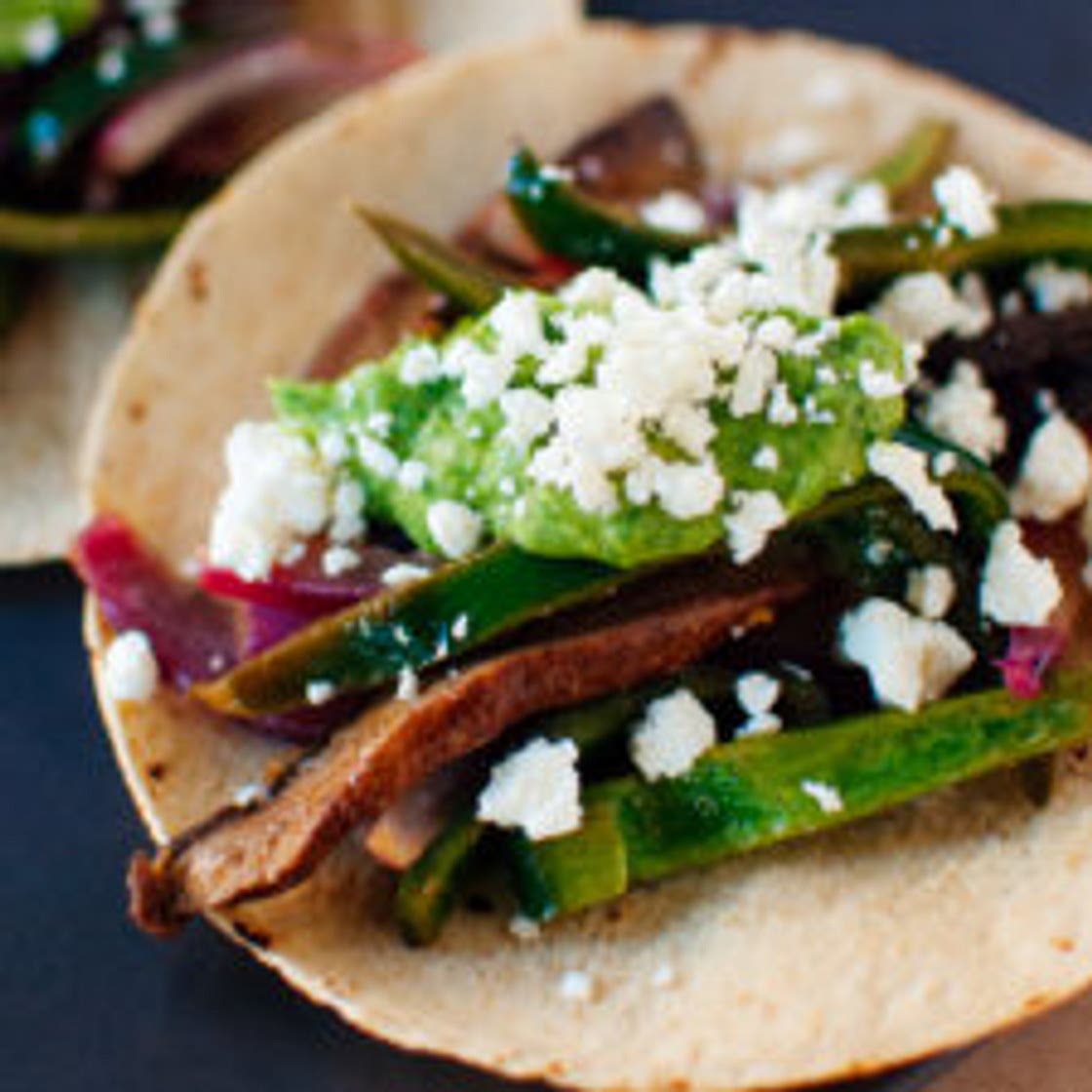 Portobello Mushroom and Poblano Pepper Fajitas