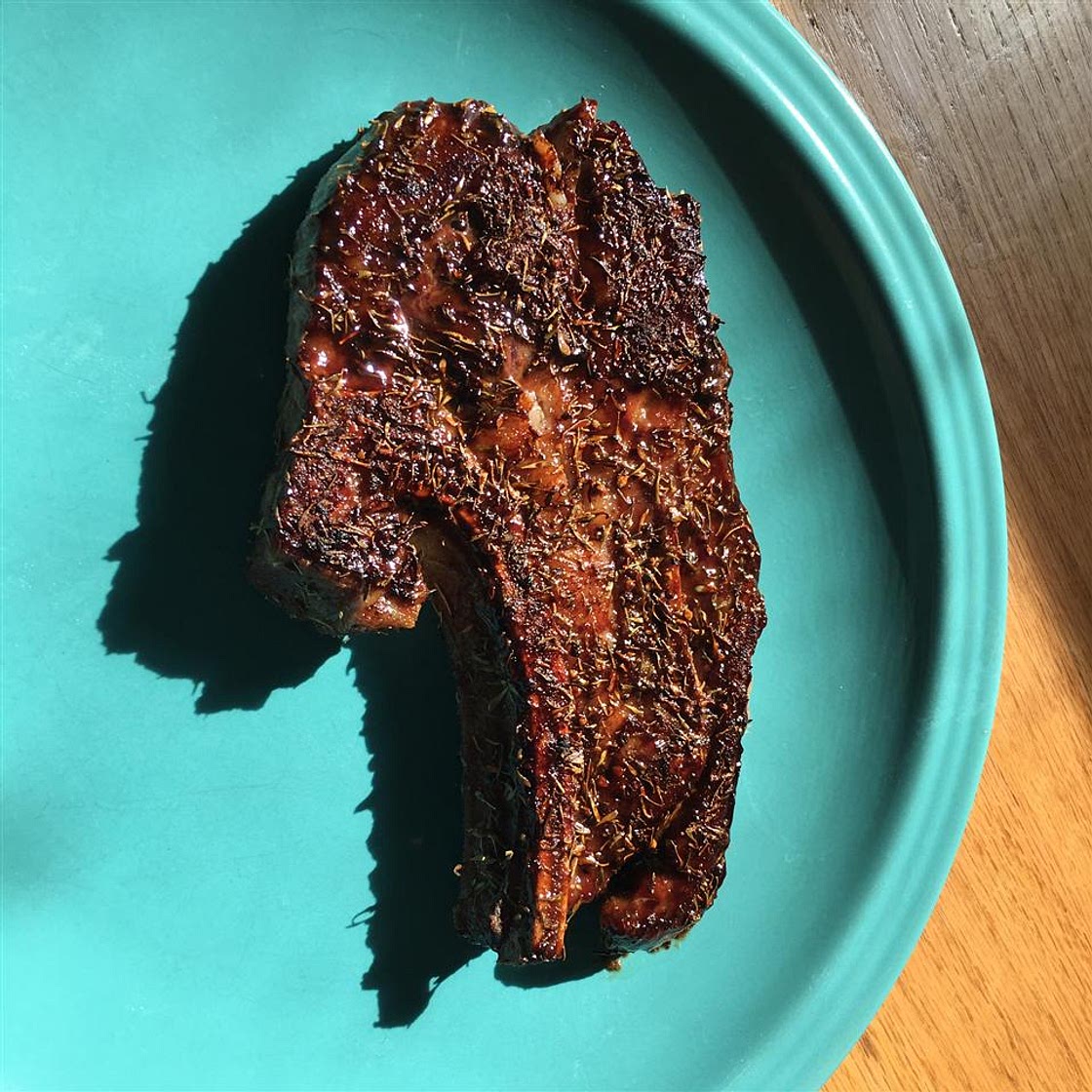 Grilled Lamb with Brown Sugar Glaze