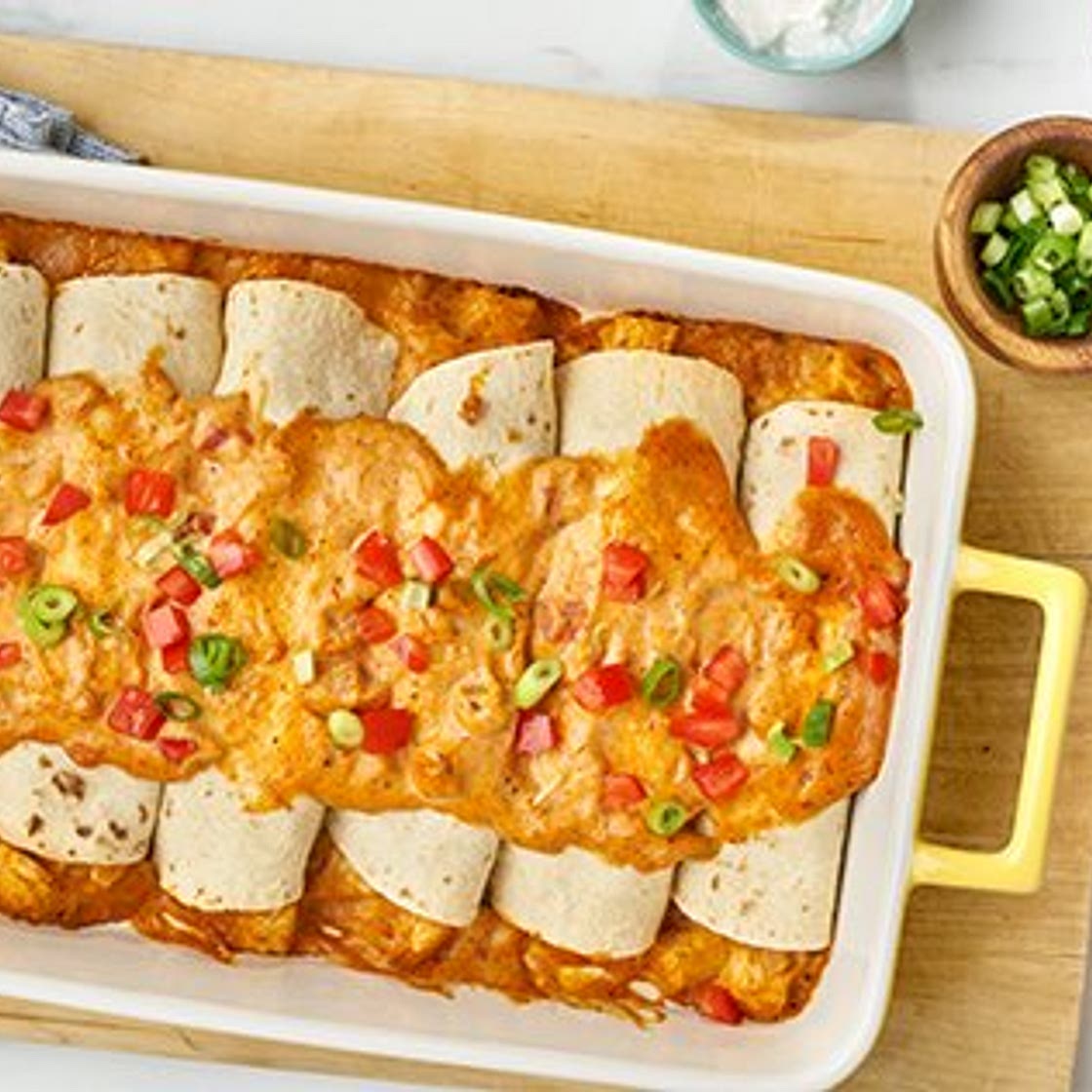 Easy Chicken & Cheese Enchiladas