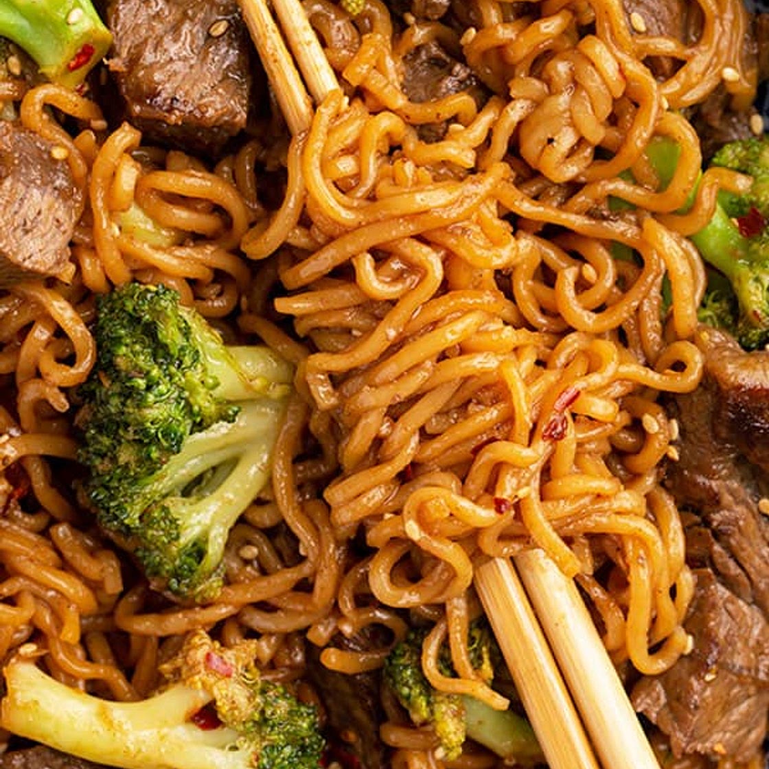 Beef and Broccoli Ramen Stir Fry