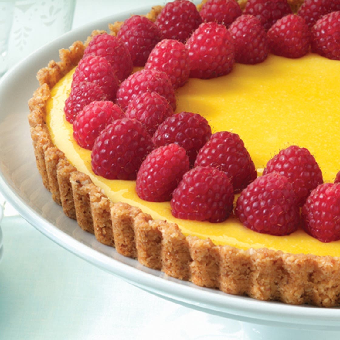 Creamy Lemon Tart with Nut Crust