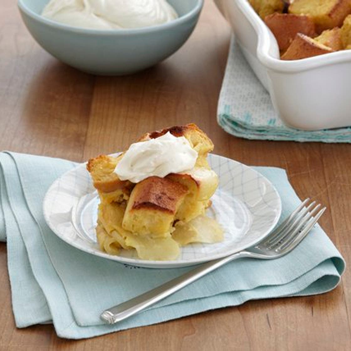 Creamy PHILLY Maple Bread Pudding