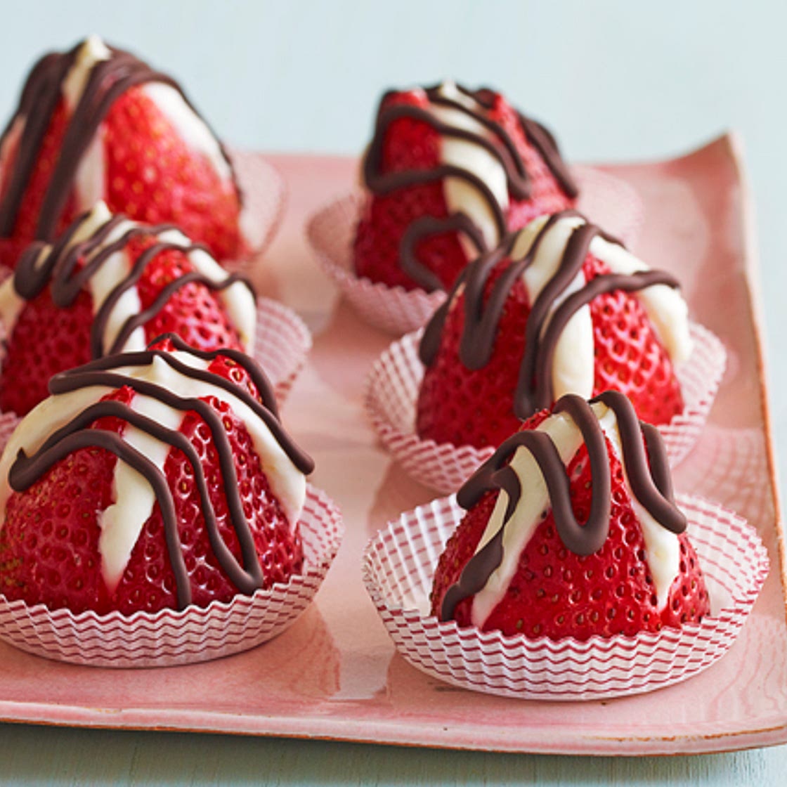 Fraises remplies de fromage à la crème