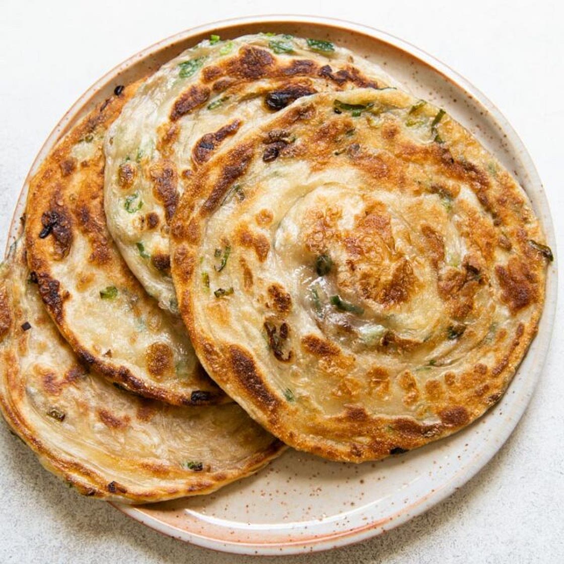 Extra Flaky Scallion Pancakes with Shallots