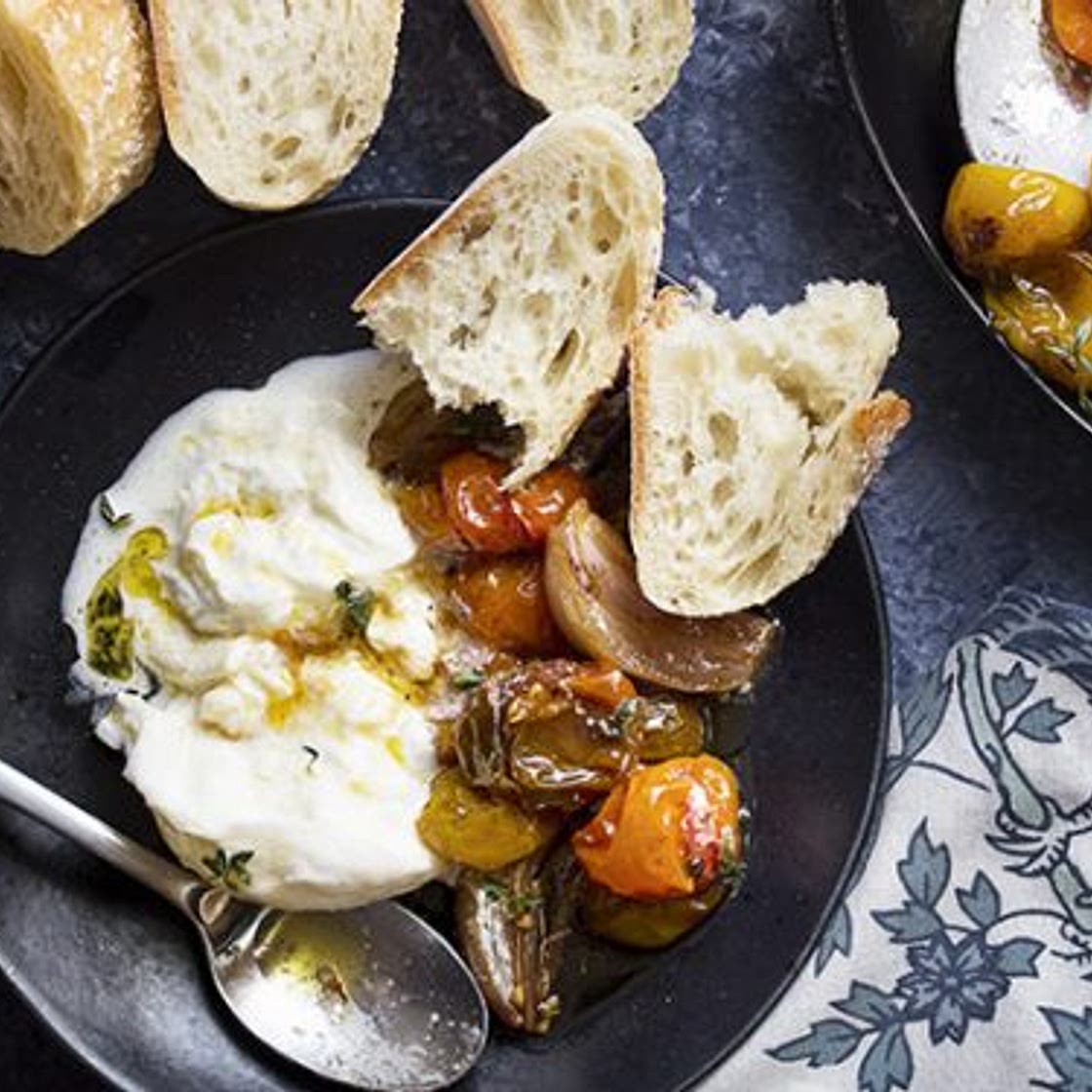 Roasted Cherry Tomato Caprese Salad