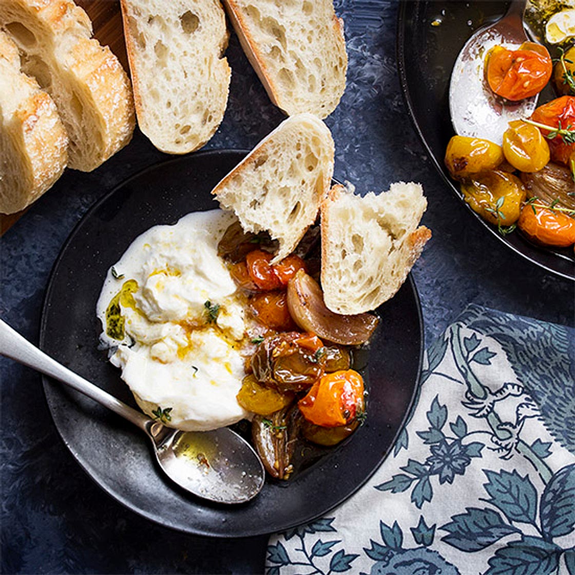 Roasted Cherry Tomato Caprese Salad