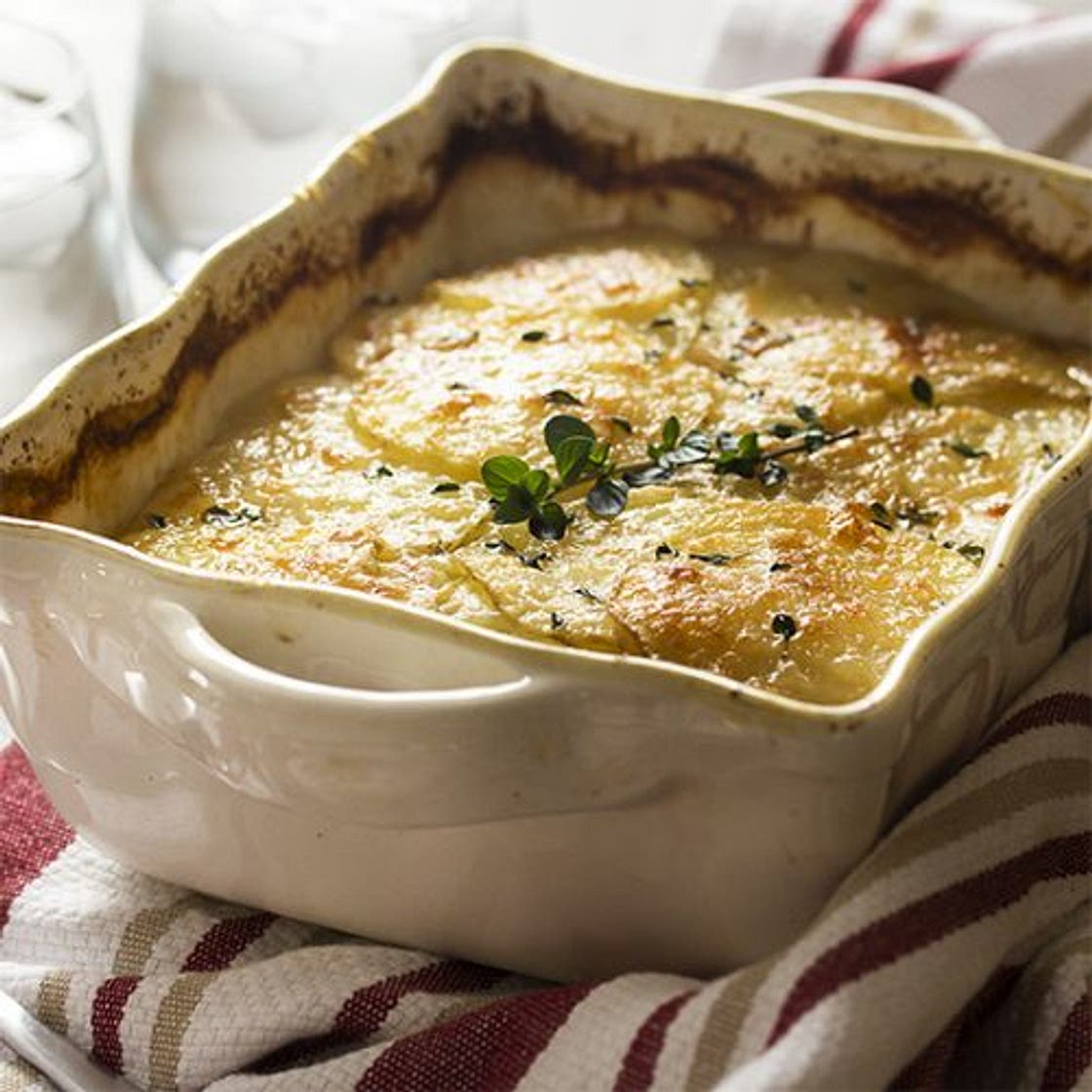 Potato Leek Gratin with Cheddar and Pancetta