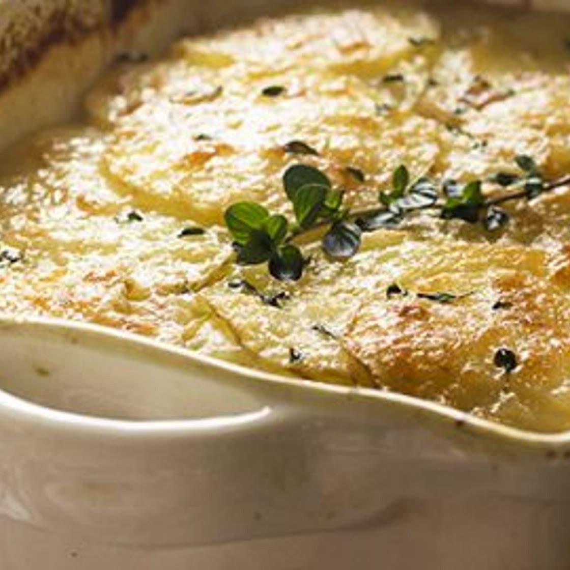 Potato Leek Gratin with Cheddar and Pancetta