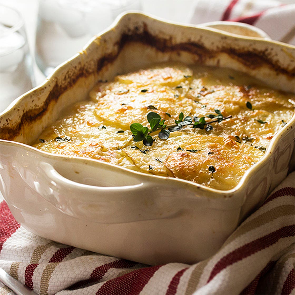 Potato Leek Gratin with Cheddar and Pancetta
