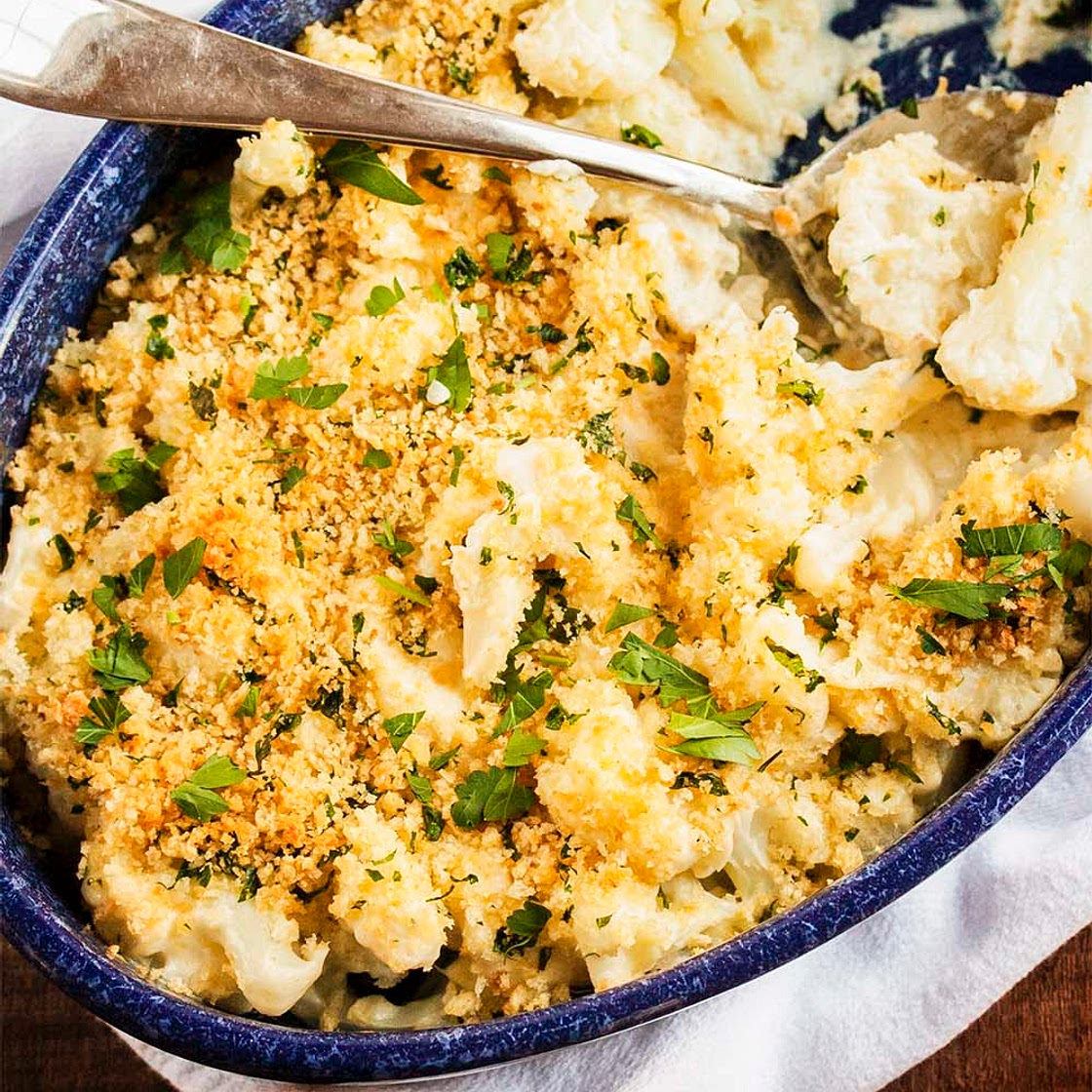 Cauliflower Gratin in Horseradish Cheese Sauce